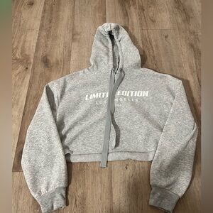 Limited Edition Grey Cropped Hoodie